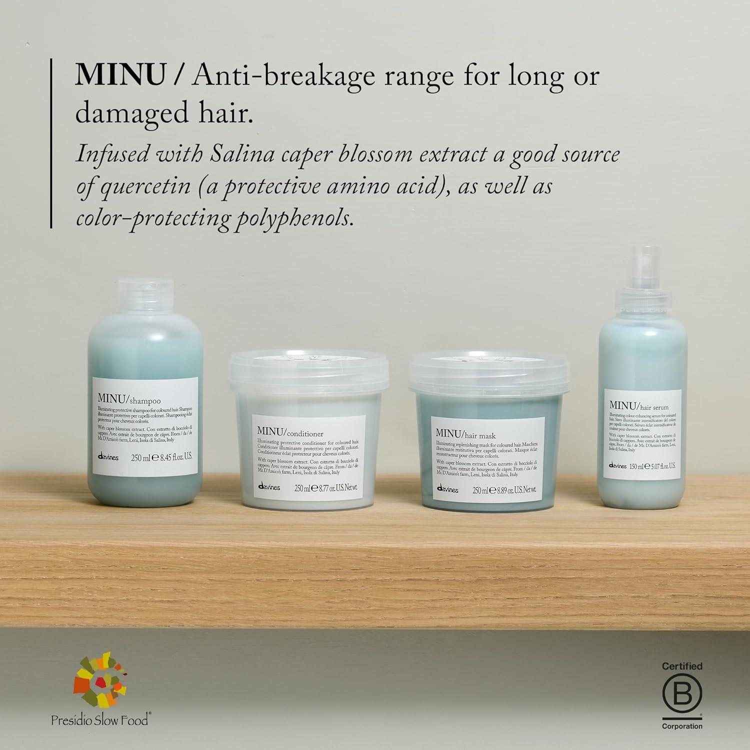 imageDavines MINU Hair Mask Nourish and Brighten Color Treated Hair Smooth and Add Shine845 Fl Oz Pack of 1