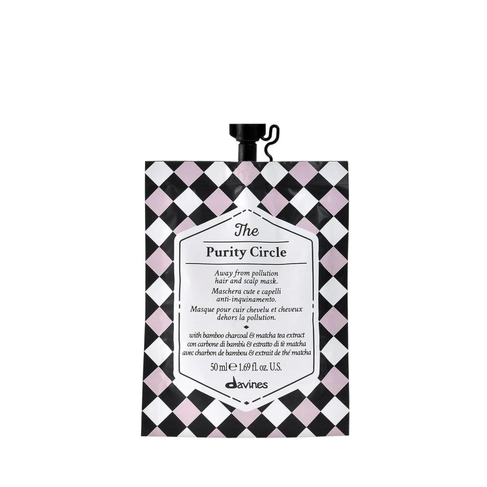 imageDavines The Purity Circle Revitalizing Detox Mask for Scalp amp Hair Removes Pollution amp Impurities with Bamboo Charcoal amp Matcha Tea Deep Cleansing Antioxidant Treatment 169 Fl Oz