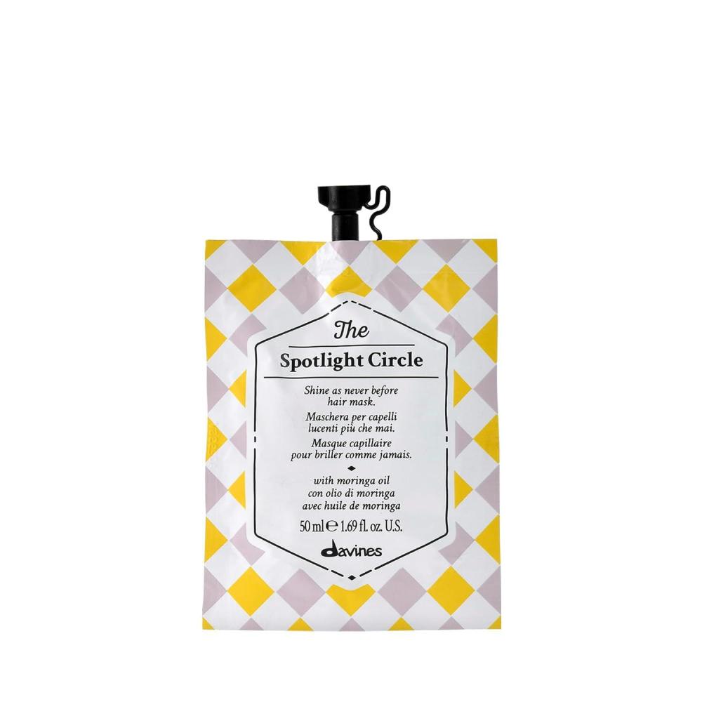 imageDavines The Spotlight Circle Extra Shine Boosting Hair Mask Polishes amp Smooths for Glossy Color Moringa Oil Formula Illuminates Dull Hair Weightlessly 169 Fl Oz