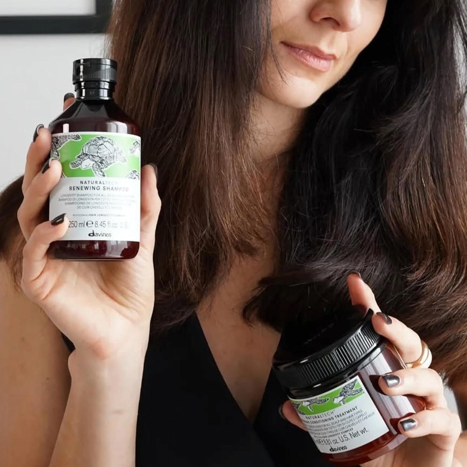 imageDavines Naturaltech Renewing Conditioning Treatment AntiAging amp Maintenance for All Hair Types Aging With Hair Longevity Complex Prolongs Hair Lifecycle 845 Fl Oz