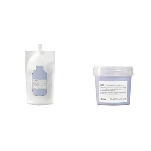 imageDavines LOVE SMOOTHING Shampoo Refill 500ml amp Conditioner 250ml Duo to Gently Cleanse and Condition Wavy Unruly and Frizzy Hair Making it Smooth Sleek and Shiny 2 Piece Set