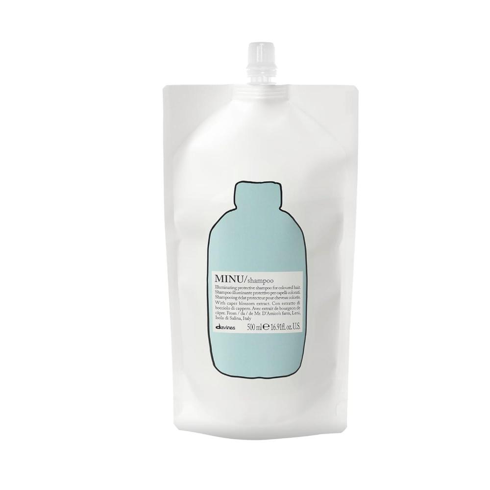 imageDavines MINU Shampoo Hydrating ColorProtecting Gentle Cleansing Action for Colored Hair Preserves Cosmetic Color Vibrancy Keeping it Bright Shiny and Soft with Salina Caper 169 Fl Oz