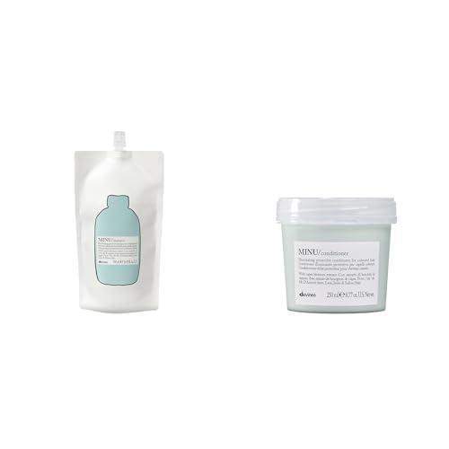 imageDavines MINU Shampoo Refill 500ml amp Conditioner 250ml Duo ColorProtecting Haircare that Gently Cleanses while Boosting Hairs Hydration Lasting Shine Making it Soft and Silky 2 Piece Set