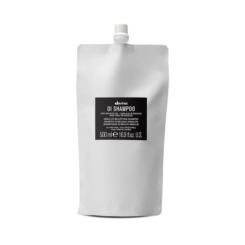 imageDavines OI Nourishing Shampoo for All Hair Types Adds SilkySmooth Shine amp Volume Softens And Restores Chemically Treated HairRefill Size  169 Fl Oz