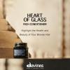 Davines Heart of Glass Rich Conditioner, Fortifying Treatment for Blonde & Silver Hair – Biacidic Bond Complex Repairs, Brightens & Nourishes with Jagua Blue Extract – Weightless Finish(Original)