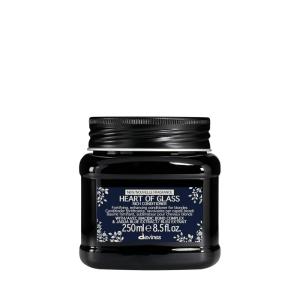 Davines Heart of Glass Rich Conditioner, Fortifying Treatment for Blonde & Silver Hair – Biacidic Bond Complex Repairs, Brightens & Nourishes with Jagua Blue Extract – Weightless Finish(Enhanced)