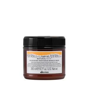 Davines Naturaltech Nourishing Vegetarian Miracle Mask, Restructuring & Hydrating for Dry & Damaged Hair – With Vegetal Keratin – Intense Repair Treatment, 8.45 Fl Oz