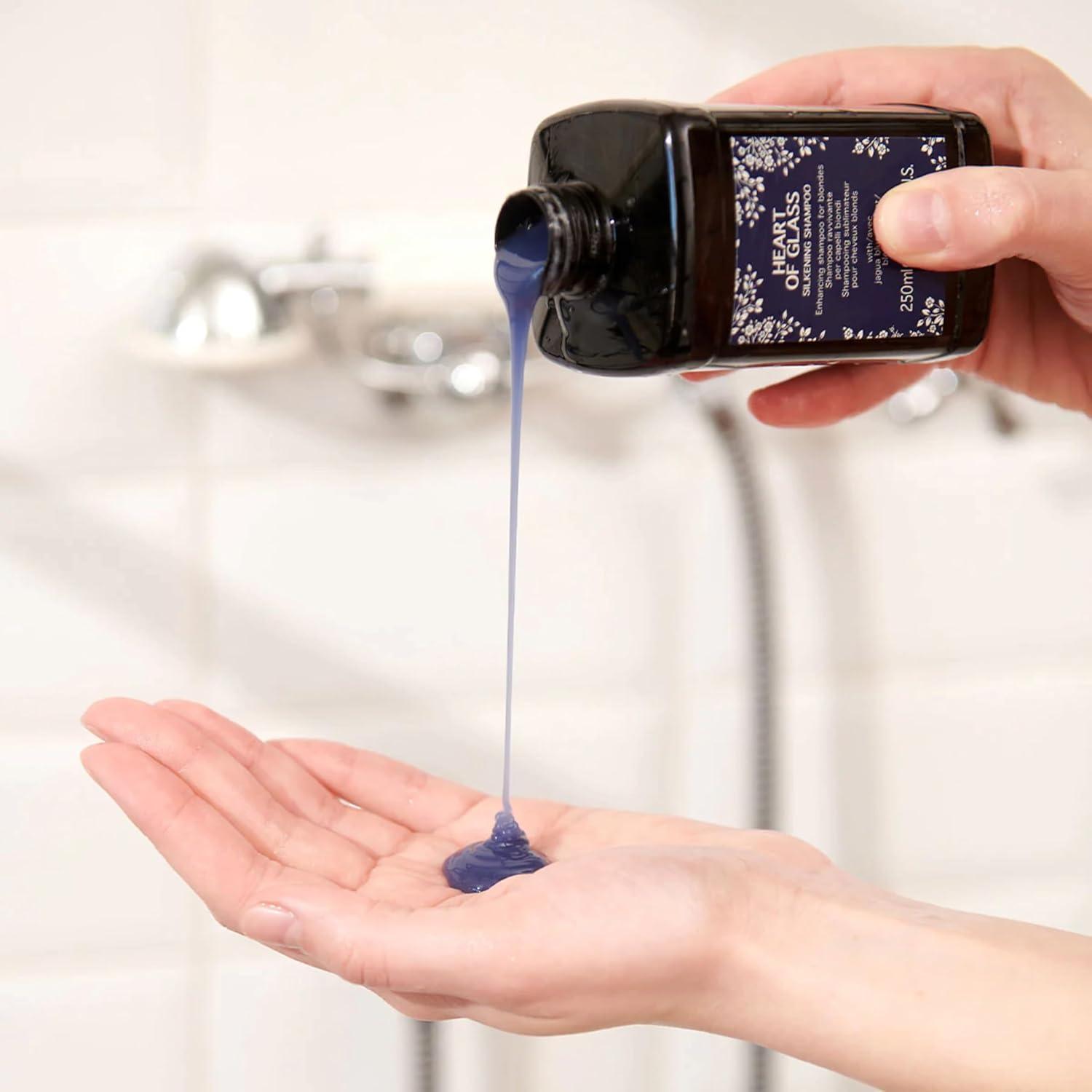 imageDavines Heart of Glass Silkening Shampoo Enhancing Blue Shampoo for Blonde amp Silver Hair Gentle Cleanser with Jagua Blue Extract Balances Tones Illuminates amp Nourishes WeightlesslyEnhanced