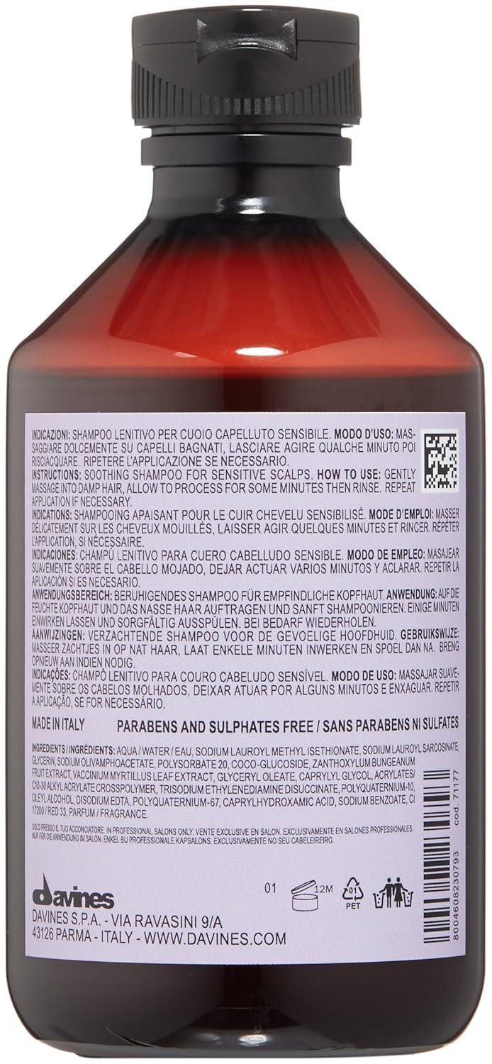 imageDavines Naturaltech Calming Shampoo Soothing amp Relieving for Sensitive Scalp With Blueberry Phytoceuticals Gentle Cleanser Reduces Itching amp Redness 845 Fl Oz