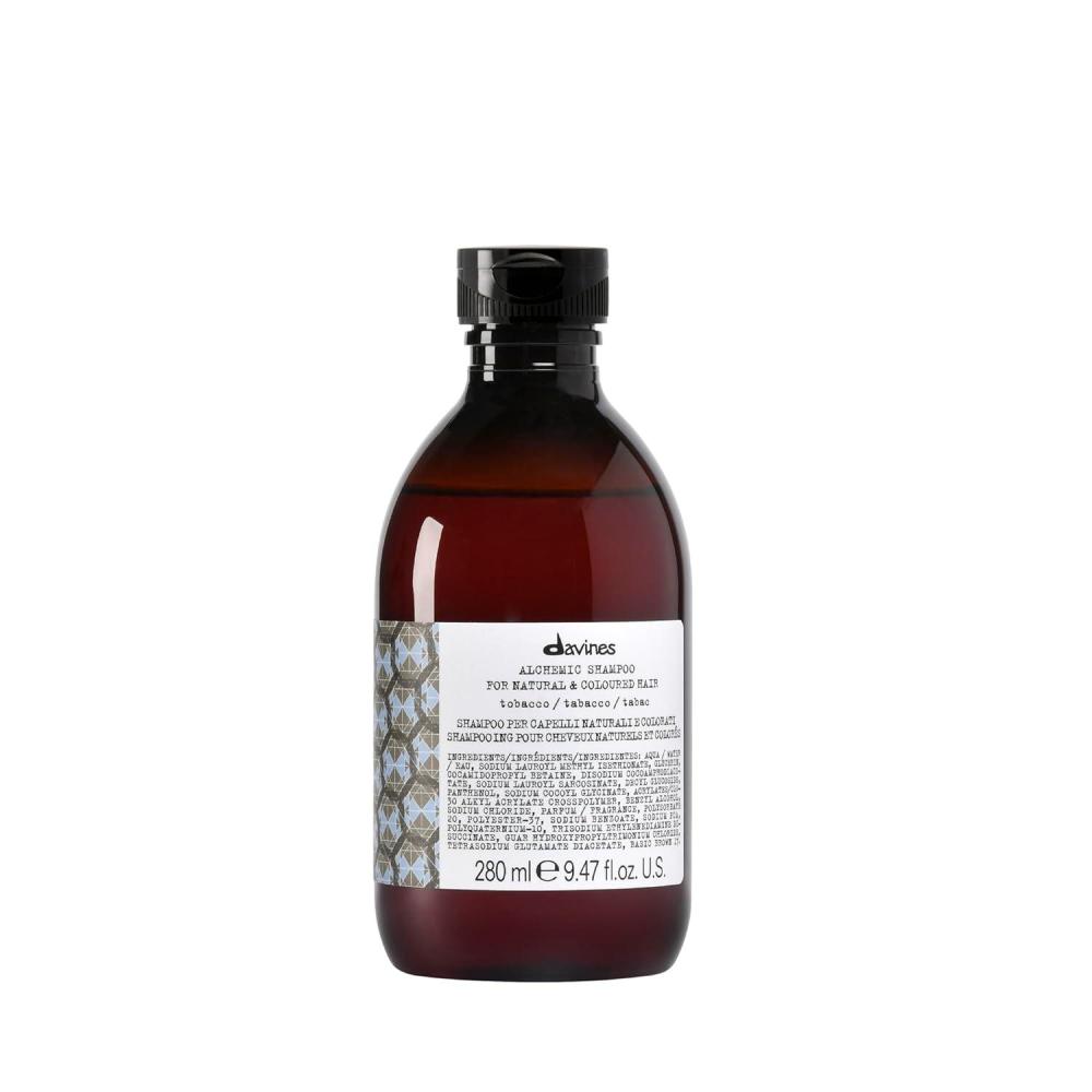 imageDavines Alchemic Shampoo Color Enhancing Cleanser for Natural amp Colored Hair Safe Cleansing Formula with Pure Direct Pigments to Illuminate Intensify amp Protect 6 Vibrant Shades of Hair ColorTobacco