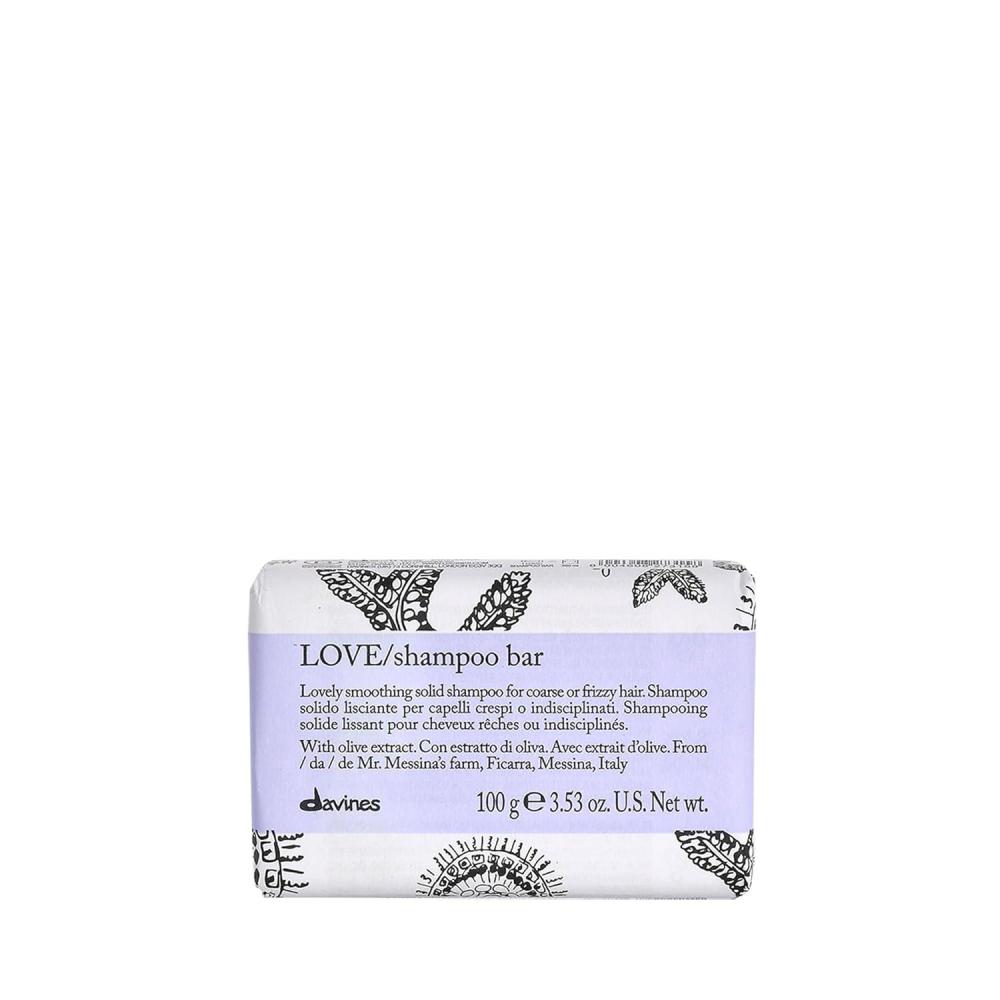 imageDavines Cleansing Bar Solid Cleansing Shampoo Bar Body Wash Bar Packed in 100 FSC Paper Wrapper Recyclable and Aluminium Case HolderLOVE Shampoo Bar