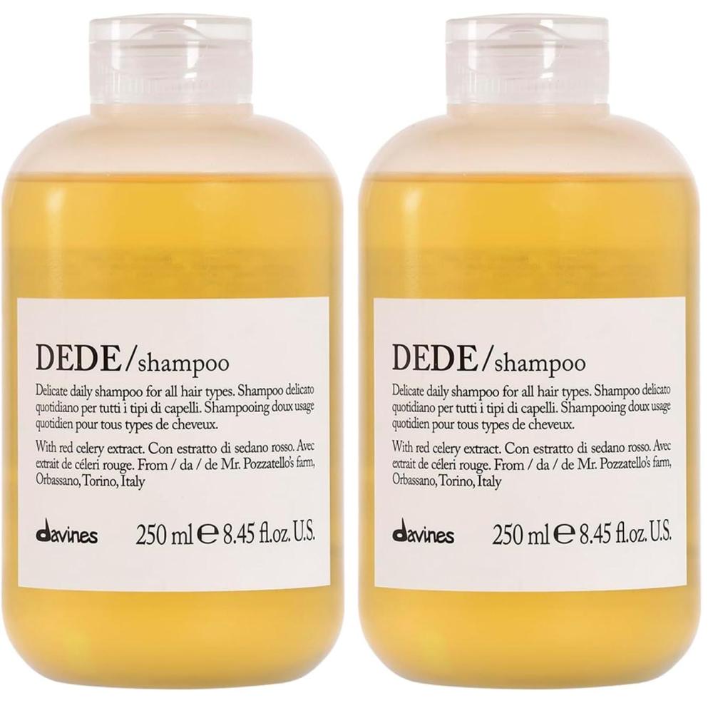 imageDavines DEDE Shampoo Delicate Soft Lather Daily Cleanser for Medium Fine amp Fine Hair Gently Removes Impurities to Make Hair Light Shiny and Soft with Red Celery Extract 845 Fl Oz84 Fl Oz Pack of 2