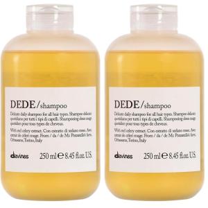 Davines DEDE Shampoo, Delicate Soft Lather Daily Cleanser for Medium Fine & Fine Hair – Gently Removes Impurities to Make Hair Light, Shiny, and Soft with Red Celery Extract, 8.45 Fl Oz(8.4 Fl Oz (Pack of 2))