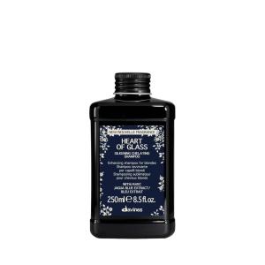 Davines Heart of Glass Silkening Shampoo, Enhancing Blue Shampoo for Blonde & Silver Hair – Gentle Cleanser with Jagua Blue Extract Balances Tones, Illuminates & Nourishes Weightlessly(Enhanced)