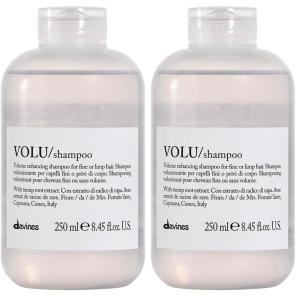 Davines VOLU Shampoo, Volume Shampoo For Fine, Thin Hair Types, Gentle Everyday Volumizing(8.4 Fl Oz (Pack of 2))