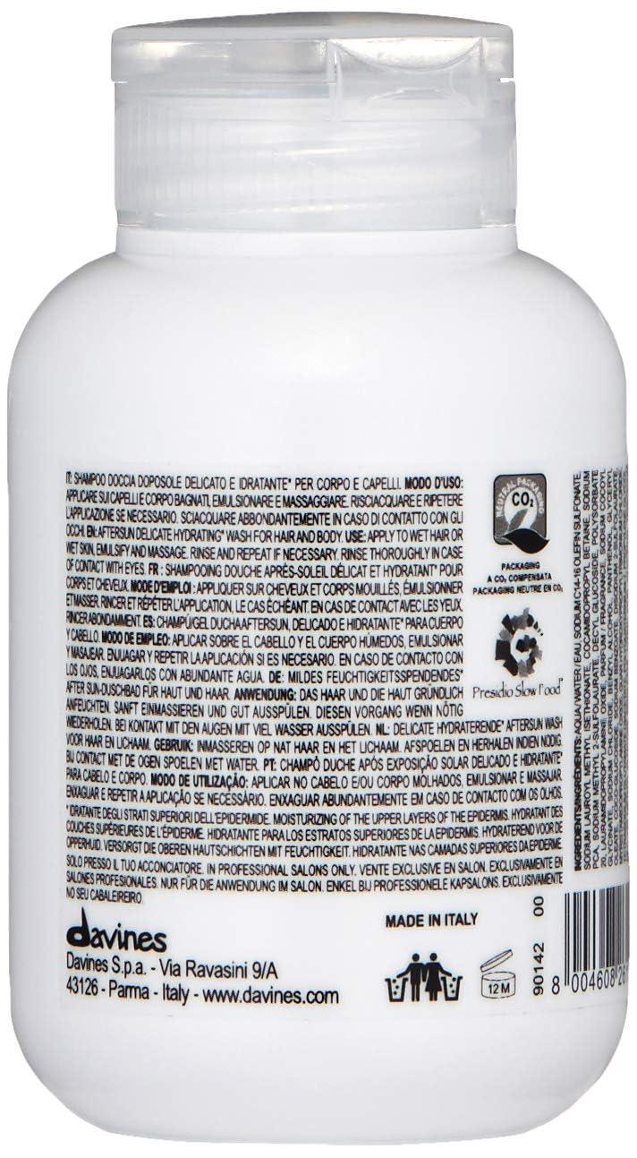 imageDavines SU Hair amp Body Wash Gentle Cleansing For Sun Exposed Hair And Skin FullBodied MultiBenefit Shower Foam Moisturize And Hydrate254 Fl Oz Pack of 1