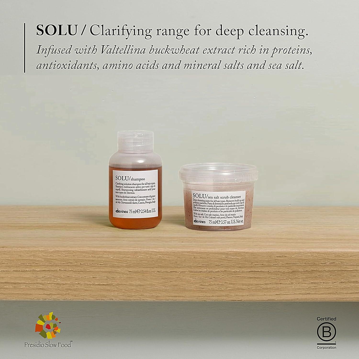 imageDavines SOLU Sea Salt Scrub Cleanser Refresh and Clarify Hair and Scalp Remove Residue And Impurities357 Fl Oz Pack of 1