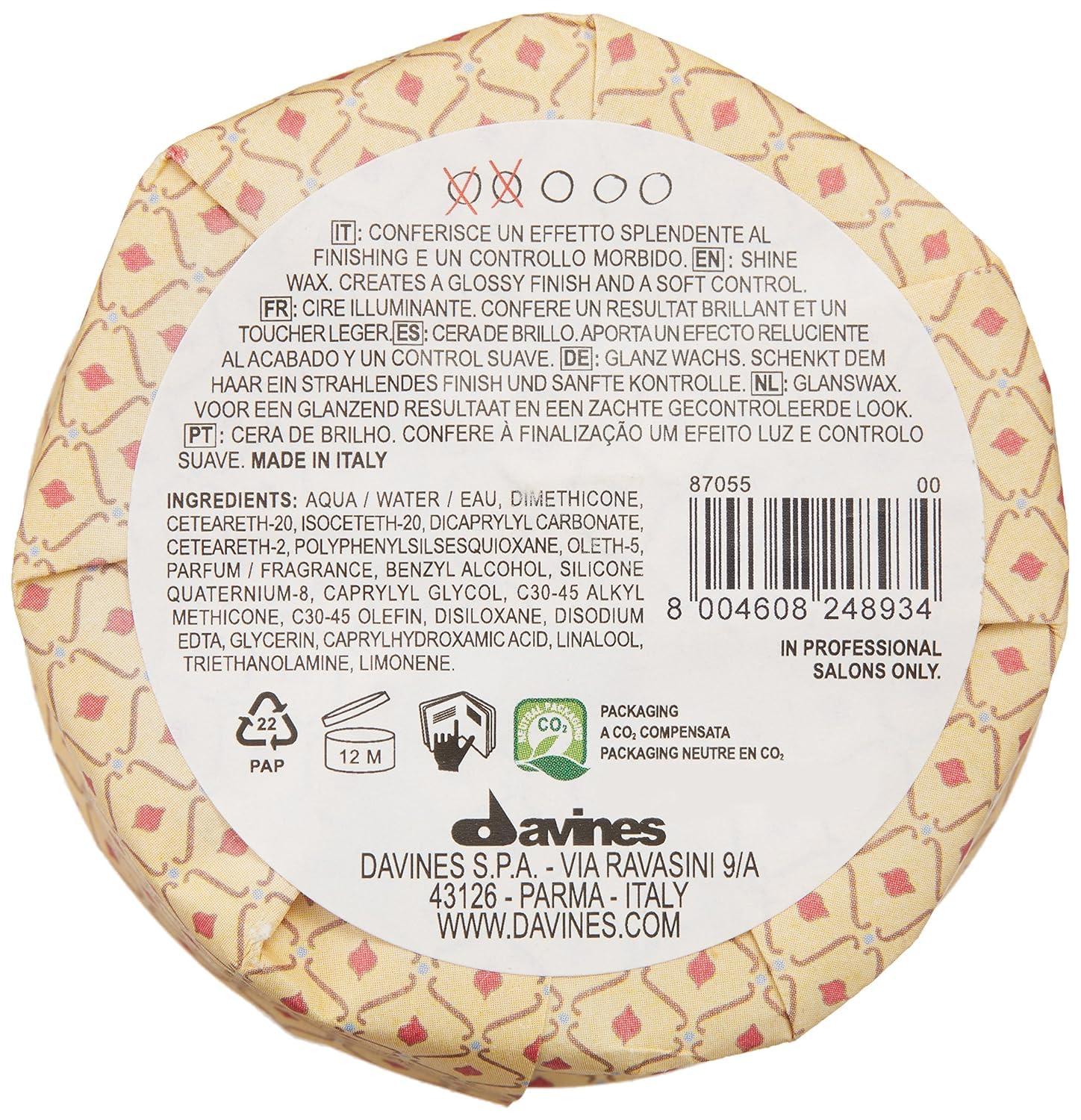 imageDavines This Is A Shine Wax Light Hold High Shine amp Polish Creamy Wax for Glossy Finish Workable Texture for Sleek Styles 254 Fl Oz