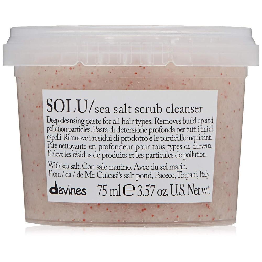 imageDavines SOLU Sea Salt Scrub Cleanser Refresh and Clarify Hair and Scalp Remove Residue And Impurities357 Fl Oz Pack of 1