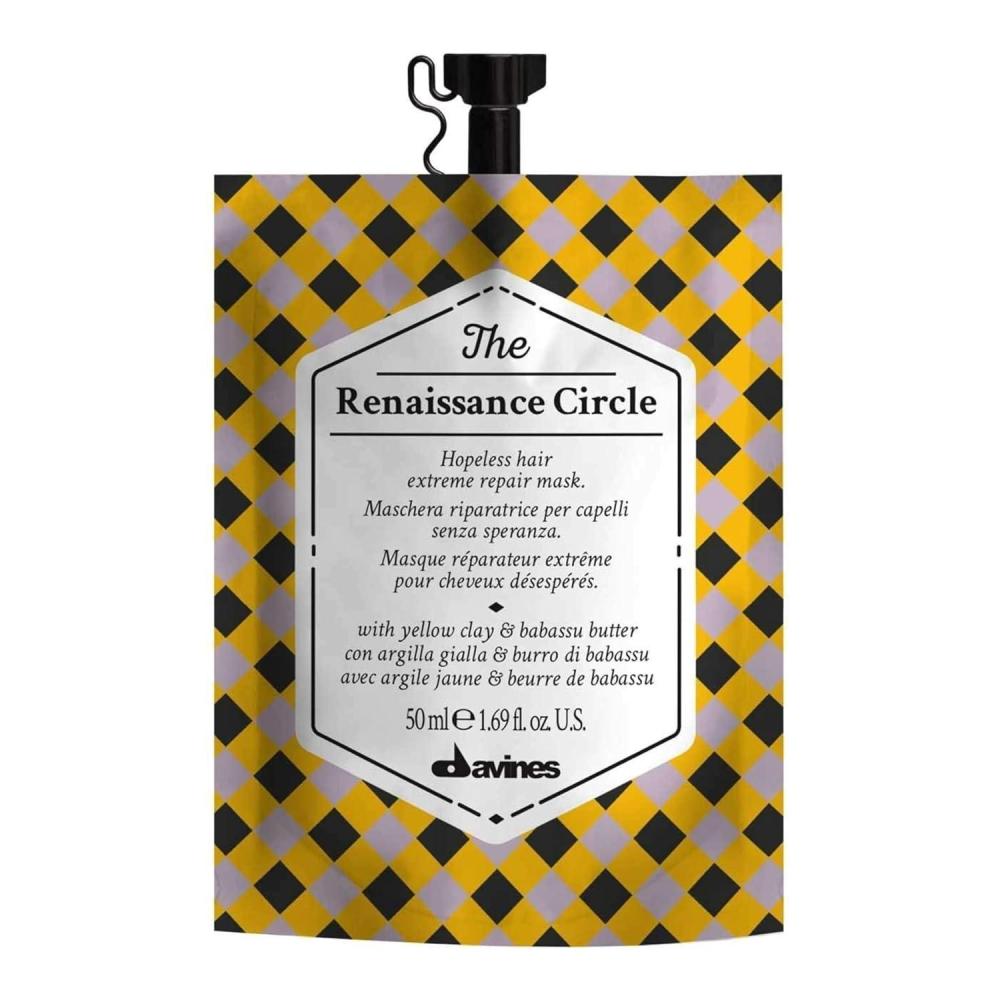 imageDavines The Renaissance Circle Hair Mask Repairing Treatment for Extremely Damaged Hair  Restores Structure amp Softness with Babassu Butter amp Yellow Clay  Deep Conditioning 169 Fl Oz