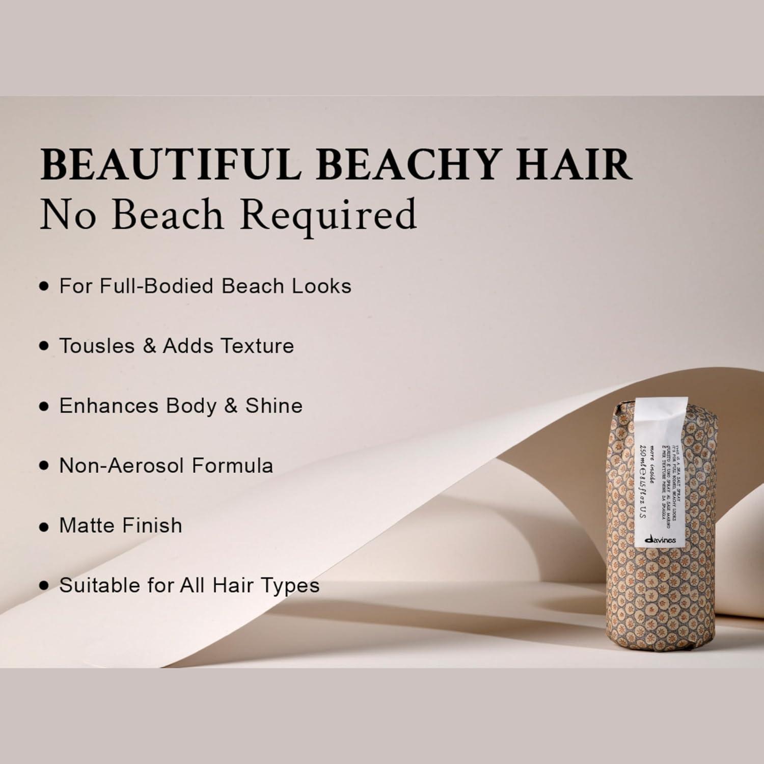imageDavines This Is A Sea Salt Spray Light Hold Beachy Waves amp Texture Adds Gritty Texture amp Volume for Tousled Looks Matte Finish 845 Fl Oz84 Fl Oz Pack of 1