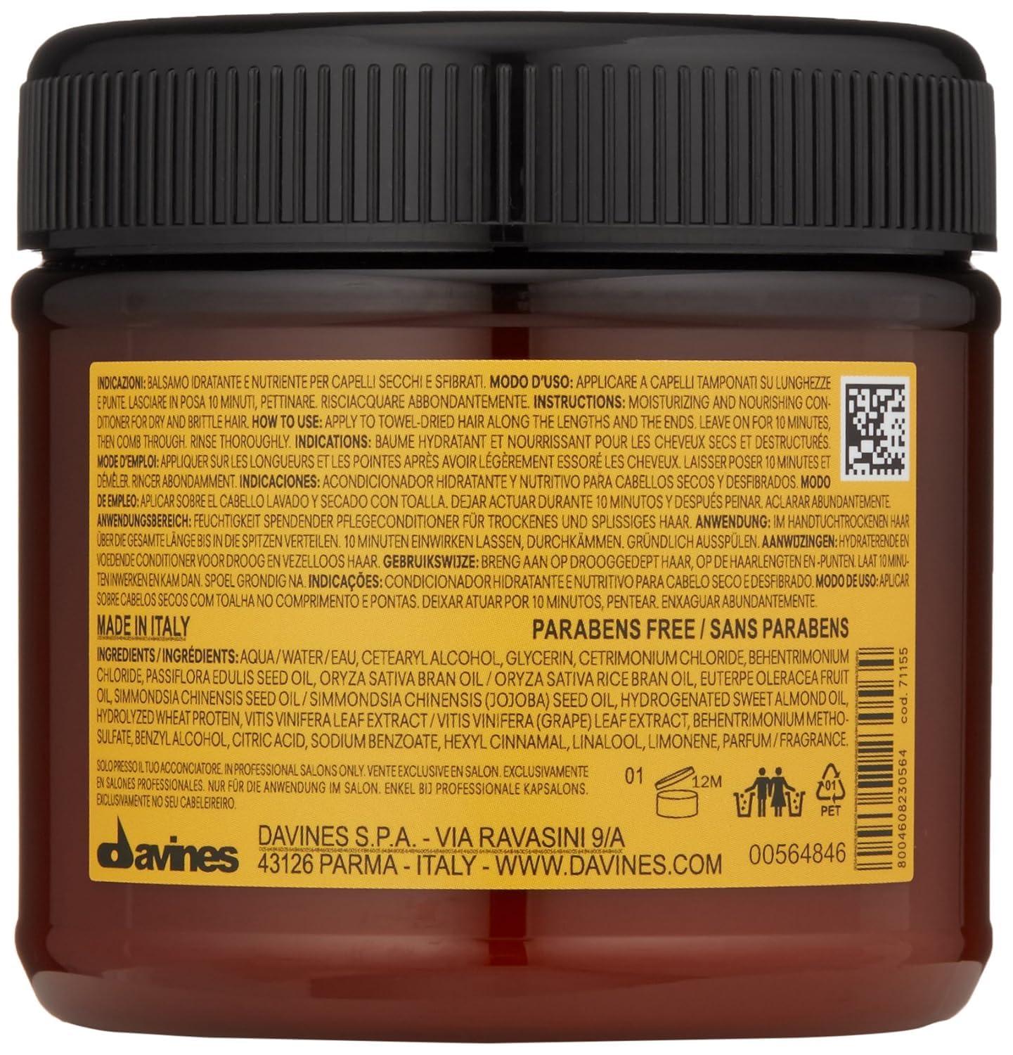 imageDavines Naturaltech Nourishing Vegetarian Miracle Conditioner Restructuring amp Hydrating for Dry amp Damaged Hair With Vegetal Keratin Deeply Moisturizes Dry Hair 845 Fl Oz88 Ounce Pack of 1