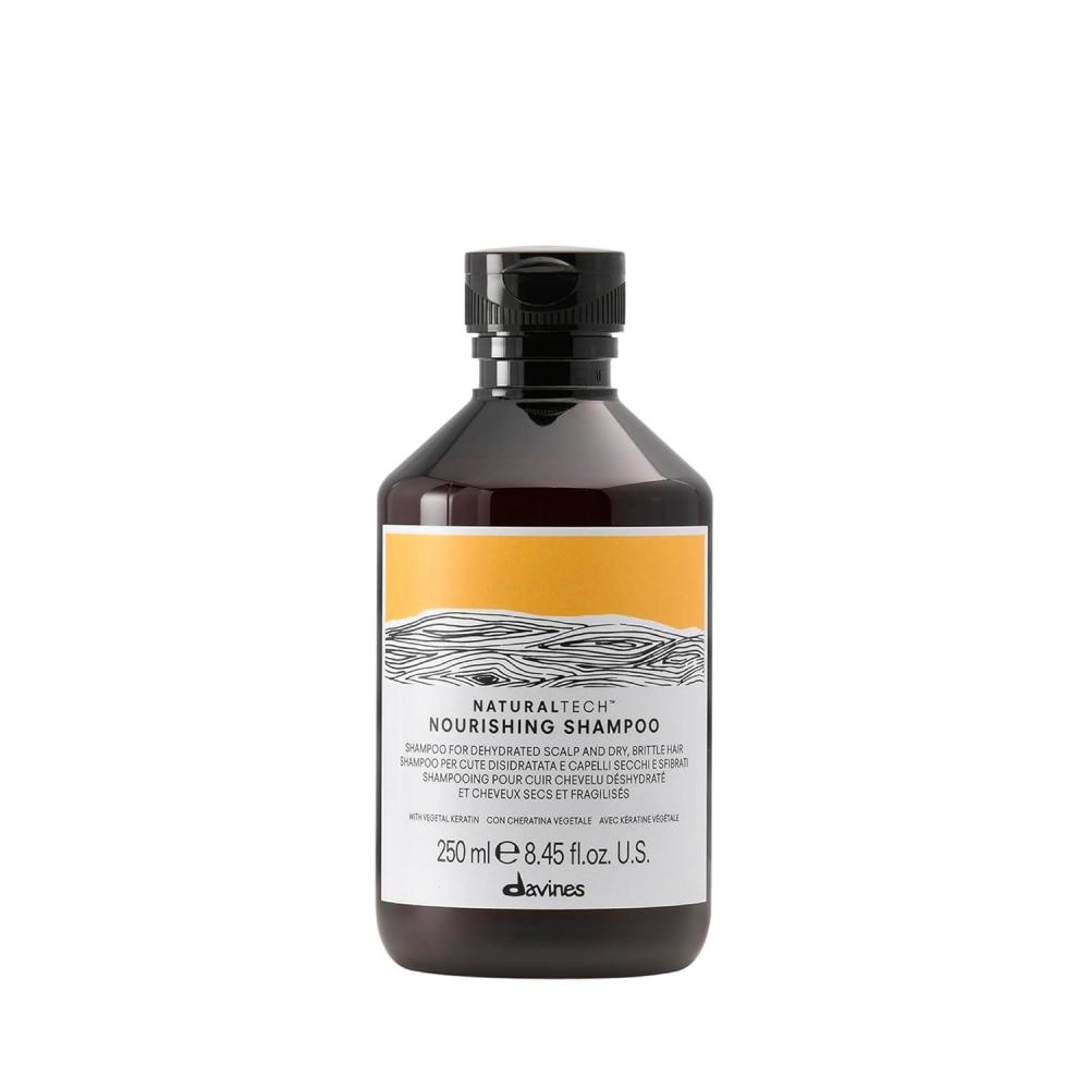imageDavines Naturaltech Nourishing Shampoo Restructuring amp Hydrating for Dry amp Damaged Hair  With Vegetal Keratin  Gentle Cleanser for Dehydrated Scalp amp Hair 845 Fl Oz84 Fl Oz Pack of 1