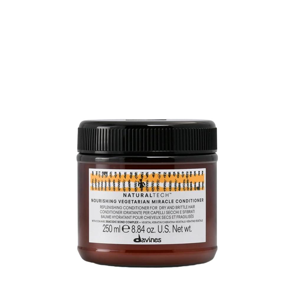 imageDavines Naturaltech Nourishing Vegetarian Miracle Conditioner Restructuring amp Hydrating for Dry amp Damaged Hair  With Vegetal Keratin  Deeply Moisturizes Dry Hair 845 Fl Oz88 Ounce Pack of 1