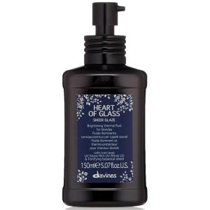 Davines Heart of Glass Sheer Glaze, Brightening Thermal Leave-In Fluid for Blonde Hair – Hydrates, Protects from UV/Heat & Adds Shine with Fortifying Botanical Shield, 5.07 Fl Oz(Original)