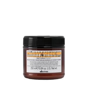Davines Naturaltech Nourishing Vegetarian Miracle Conditioner, Restructuring & Hydrating for Dry & Damaged Hair – With Vegetal Keratin – Deeply Moisturizes Dry Hair, 8.45 Fl Oz(8.8 Ounce (Pack of 1))