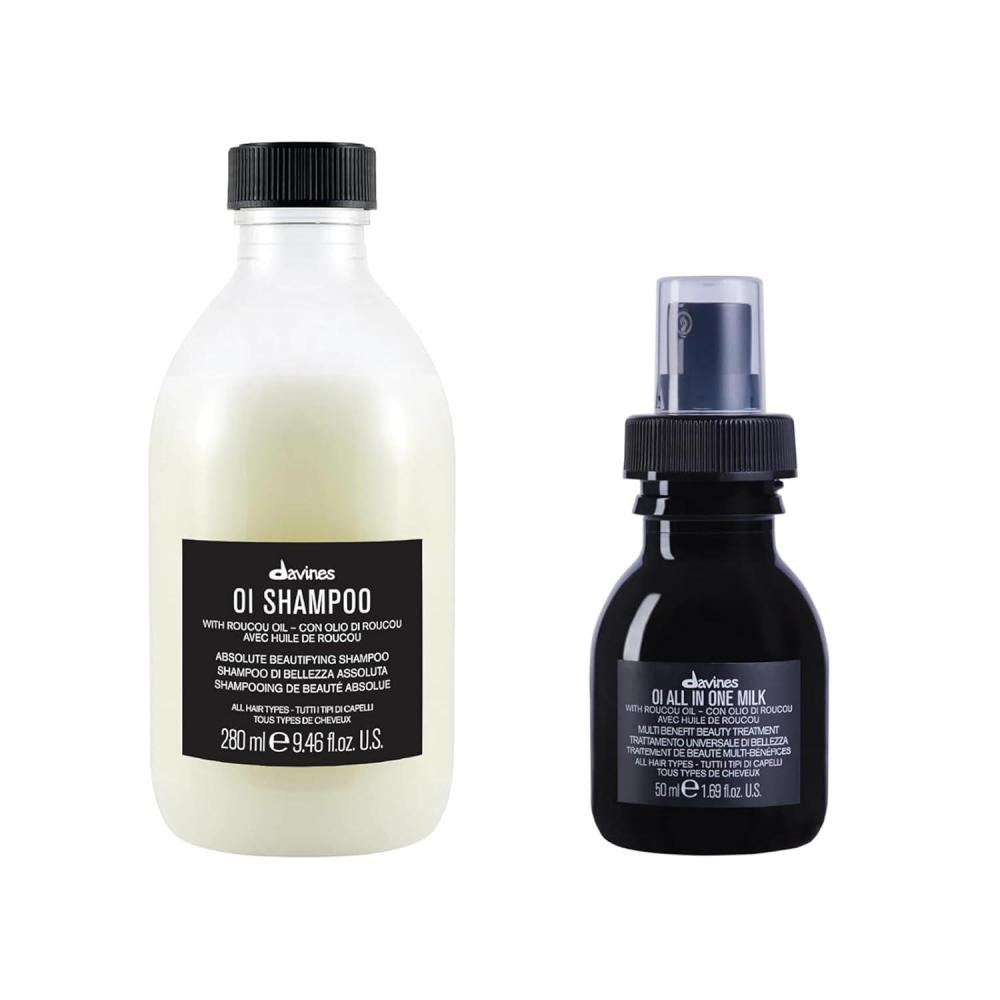 imageDavines OI Shampoo  Nourishing Shampoo for All Hair Types  Shine Volume and SilkySmooth Hair EverydayShampoo 946 Fl Oz  Milk 169 Fl Oz