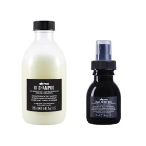 Davines OI Shampoo | Nourishing Shampoo for All Hair Types | Shine, Volume, and Silky-Smooth Hair Everyday(Shampoo (9.46 Fl Oz) + Milk (1.69 Fl Oz))