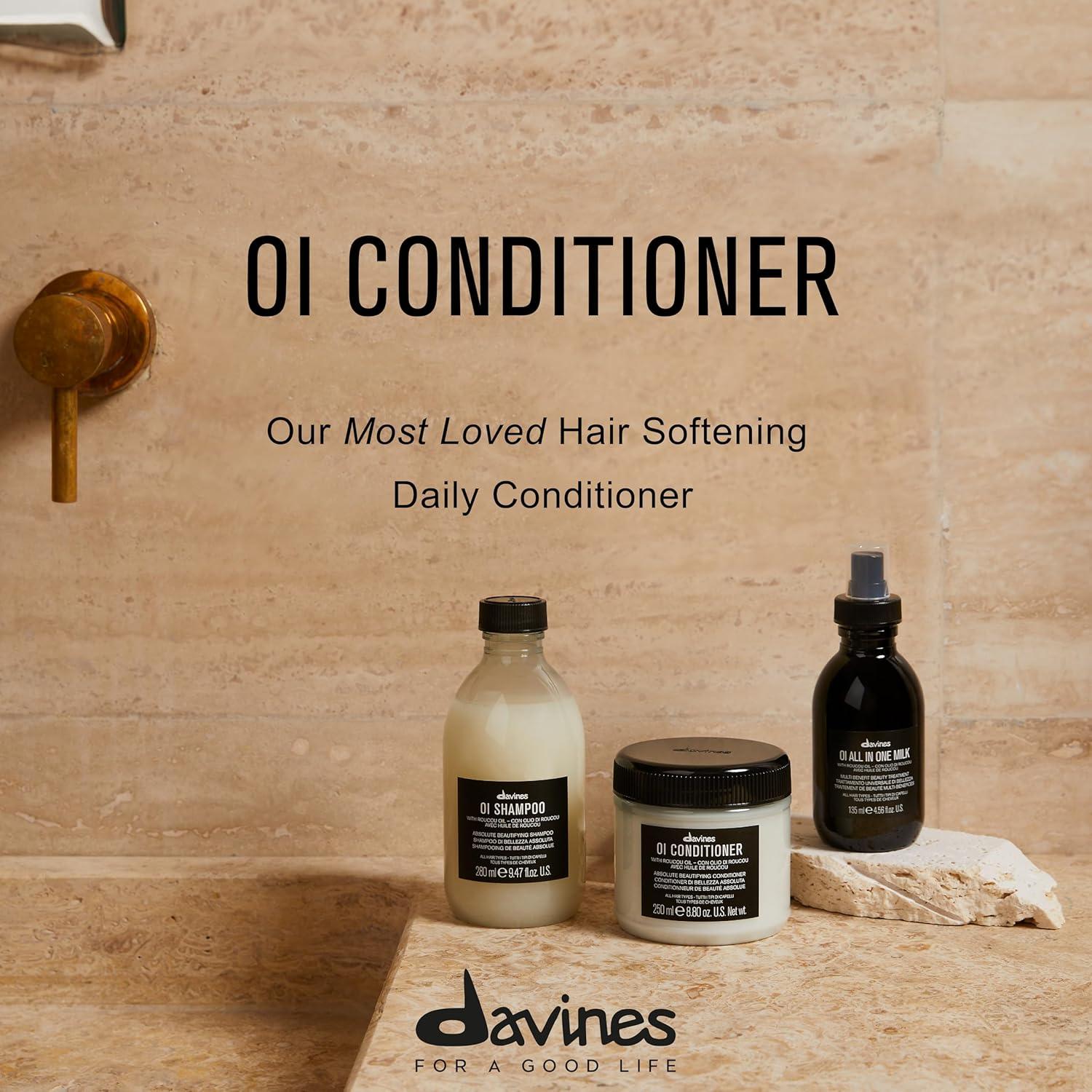 imageDavines OI Conditioner Smoothing Conditioner For Normal Hair And All Hair Types Softens And Restores Chemically Treated Hair264 Ounce Pack of 1