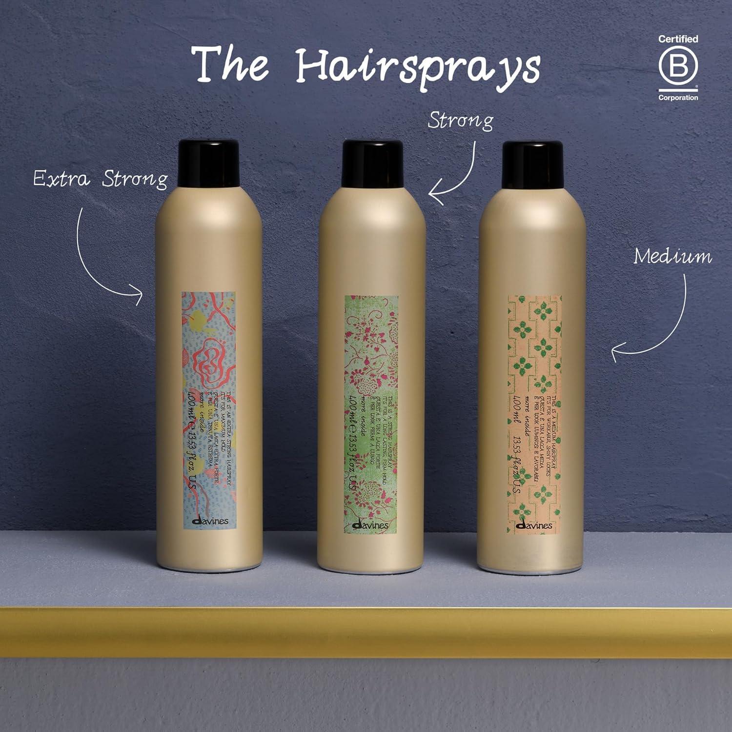imageDavines This Is A Medium Hair Spray Medium Hold Flexible Finish Fine Mist for Brushable Hold amp Natural Movement Humidity Resistant 1353 Fl Oz