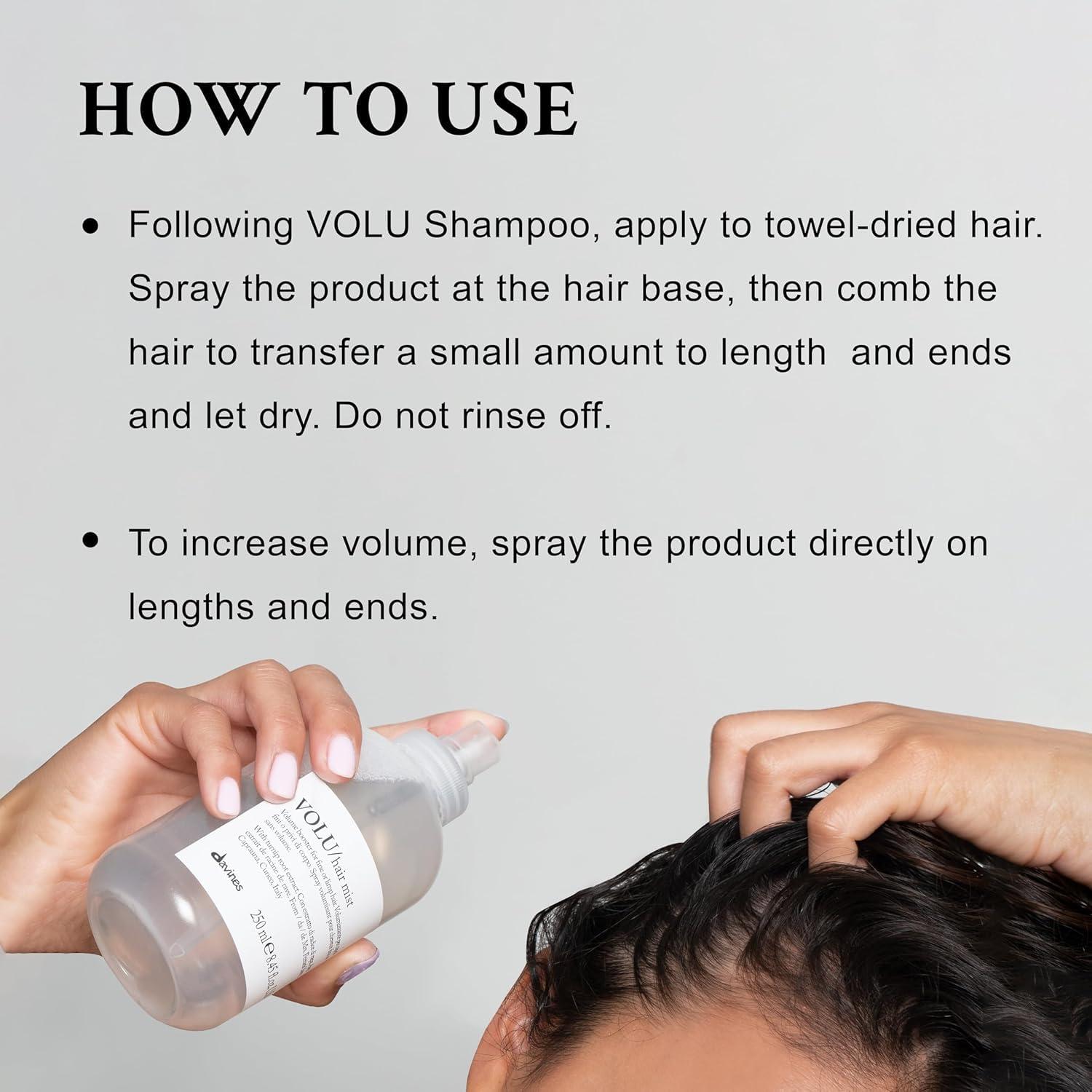 imageDavines VOLU Mist LeaveOn Root Lifting Spray for Added Volume Suitable for All Hair Types Weightless Formula Leaves Hair Soft and Shiny with Turnip Root Extract 845 Fl Oz