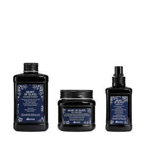 Davines Heart of Glass Silkening Shampoo for Blonde Care, Nourishing Protection for Natural Or Cosmetically Treated Hair(3-Piece Set)