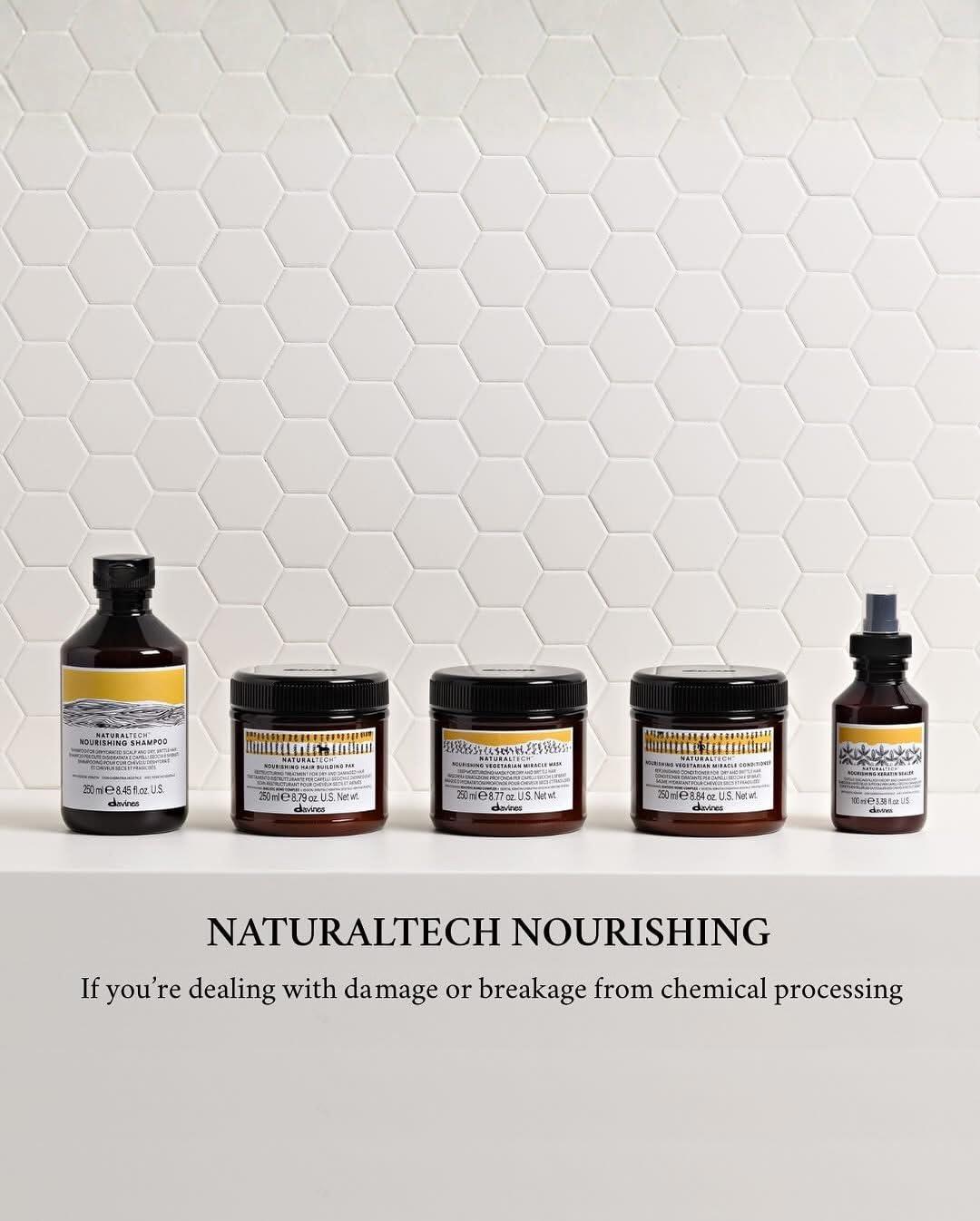 imageDavines Naturaltech NOURISHING Shampoo amp Conditioner Gentle Cleansing Action For Dehydrated Dry amp Brittle Scalp Adds Softness amp Brightness Hydrates Unsctructured HairShampoo Conditioner