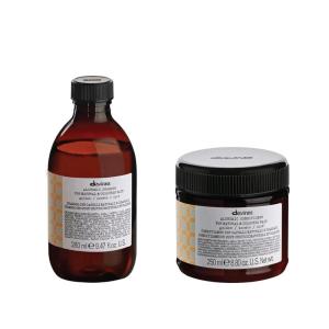 Davines Alchemic Golden Shampoo & Conditioner, Safe Cleansing for Color Treated Hair, Illuminate & Enhance Colored Hair, 8.84 & 9.46 fl. oz.