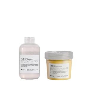 Davines VOLU Shampoo, Volume Shampoo For Fine, Thin Hair Types, Gentle Everyday Volumizing(Full Size Set)