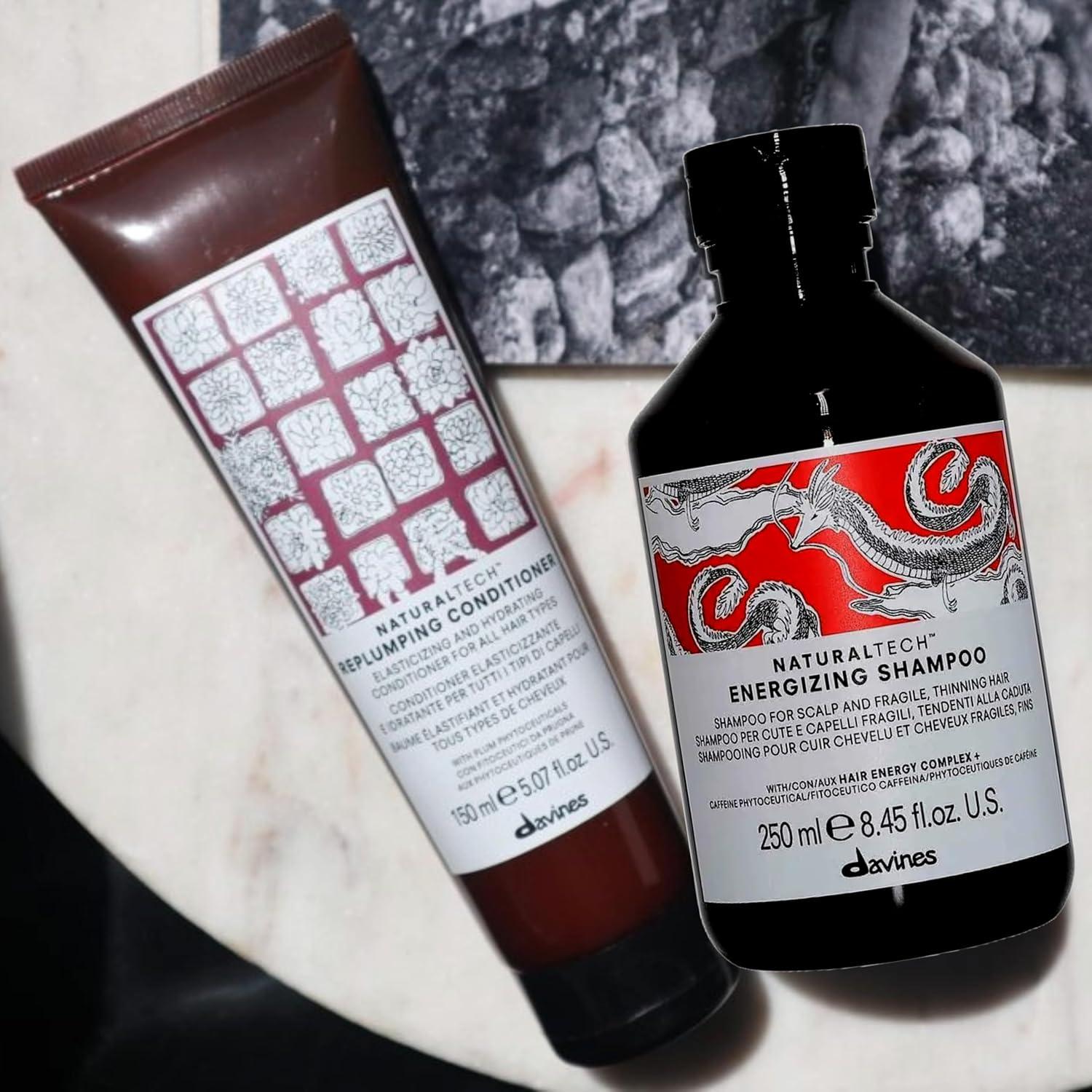 imageDavines Naturaltech ENERGIZING Shampoo amp REPLUMPING Conditioner Gentle Cleansing for Fragile Hair Protect Revitalize amp Energize The Scalp Moisturize amp Detangle 845 fl oz amp 507 fl oz