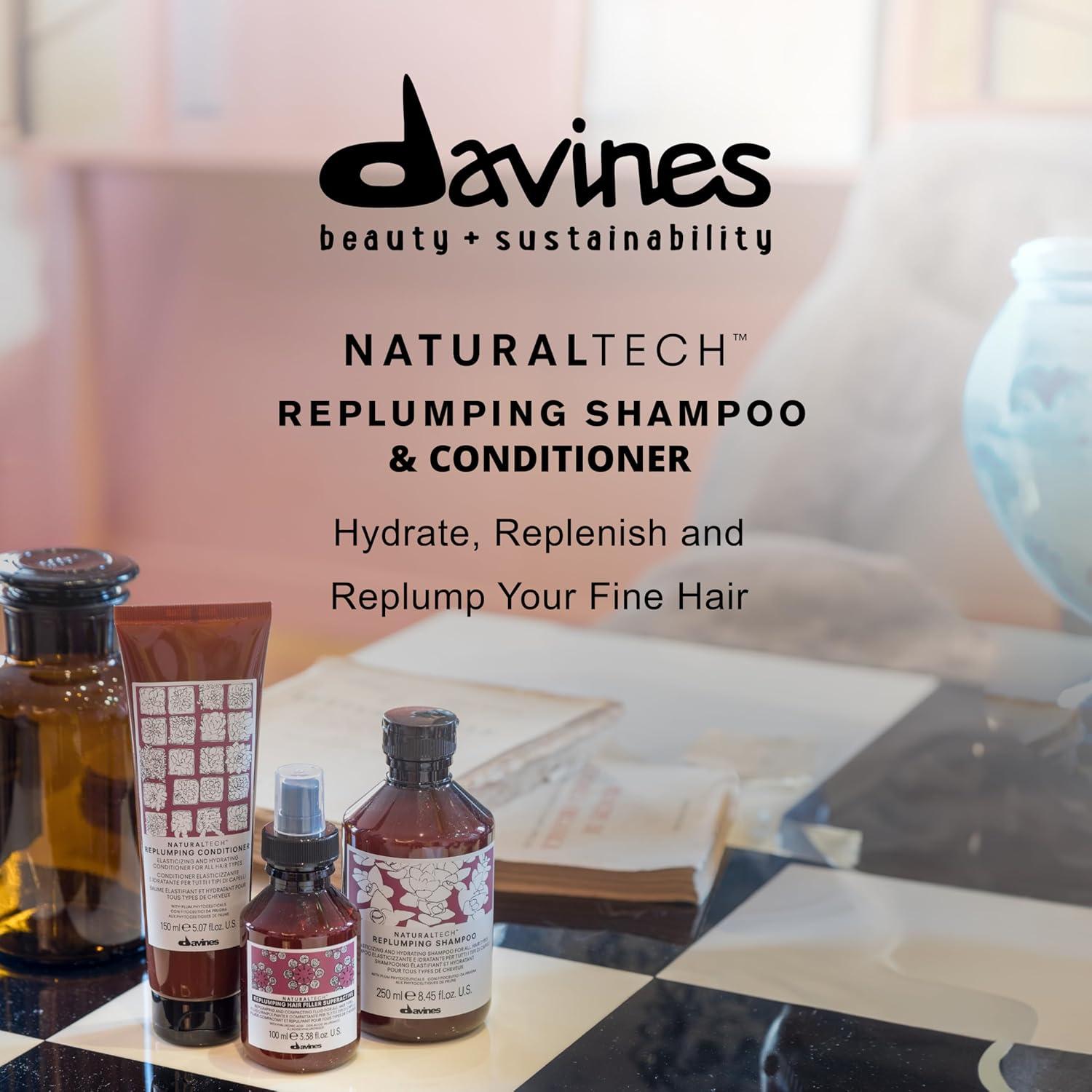 imageDavines Naturaltech REPLUMPING Shampoo amp Conditioner Gentle Cleasning To Add Hydration Elasticity And Protection Adds Fullness Moisturizing amp DetanglingShampoo Conditioner