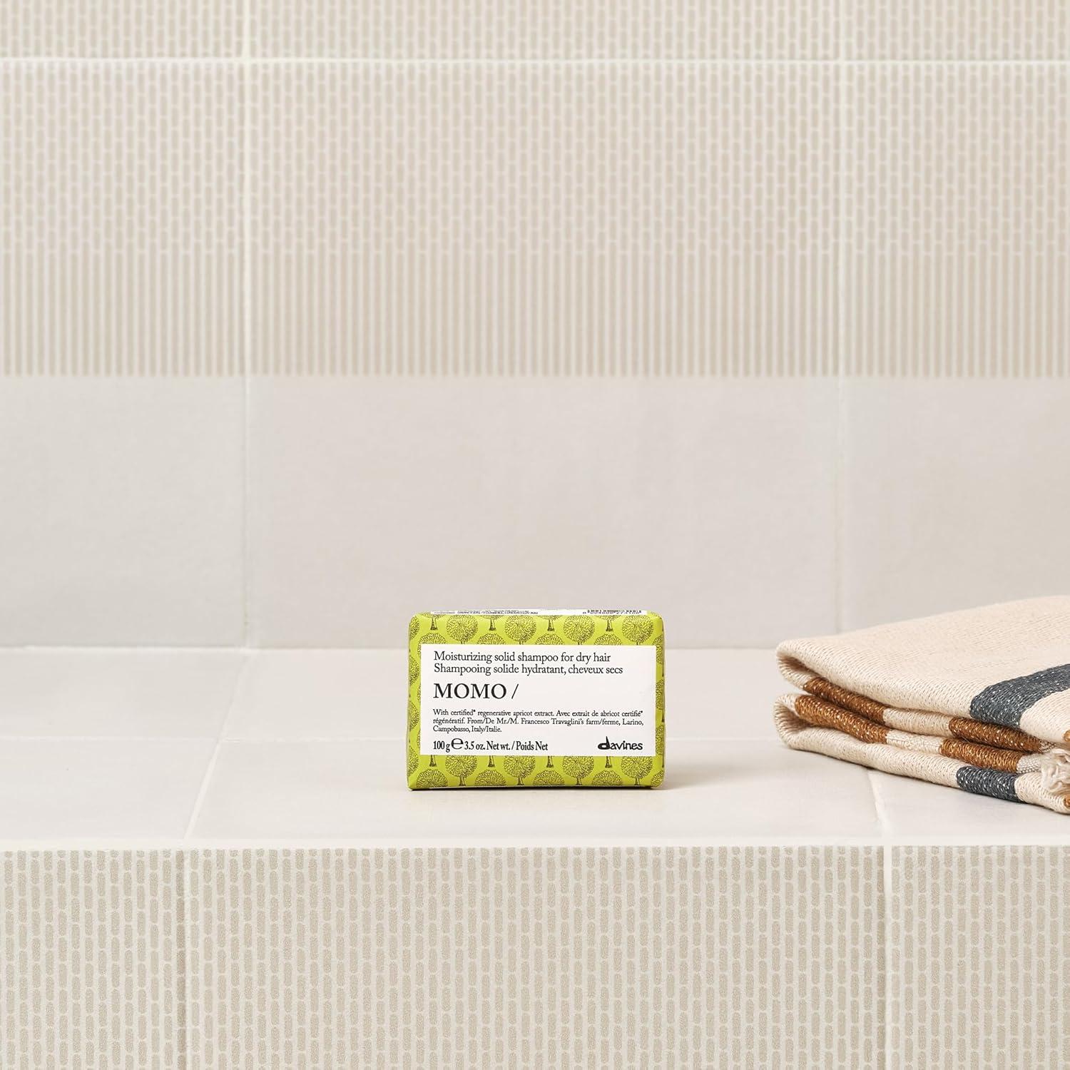 imageDavines Shampoo Bar Practical Compact Solid Texture Turns into Rich Creamy Foam Travel SizeEnhanced