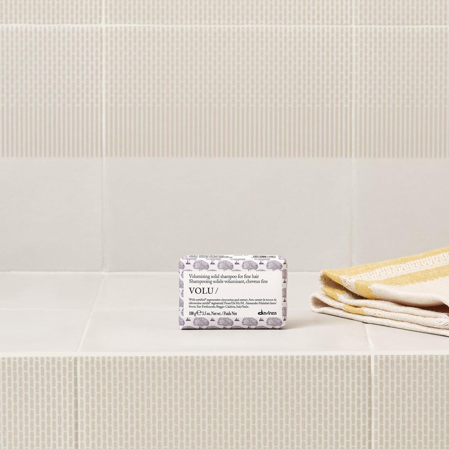 imageDavines Shampoo Bar Practical Compact Solid Texture Turns into Rich Creamy Foam Travel SizeEnhanced