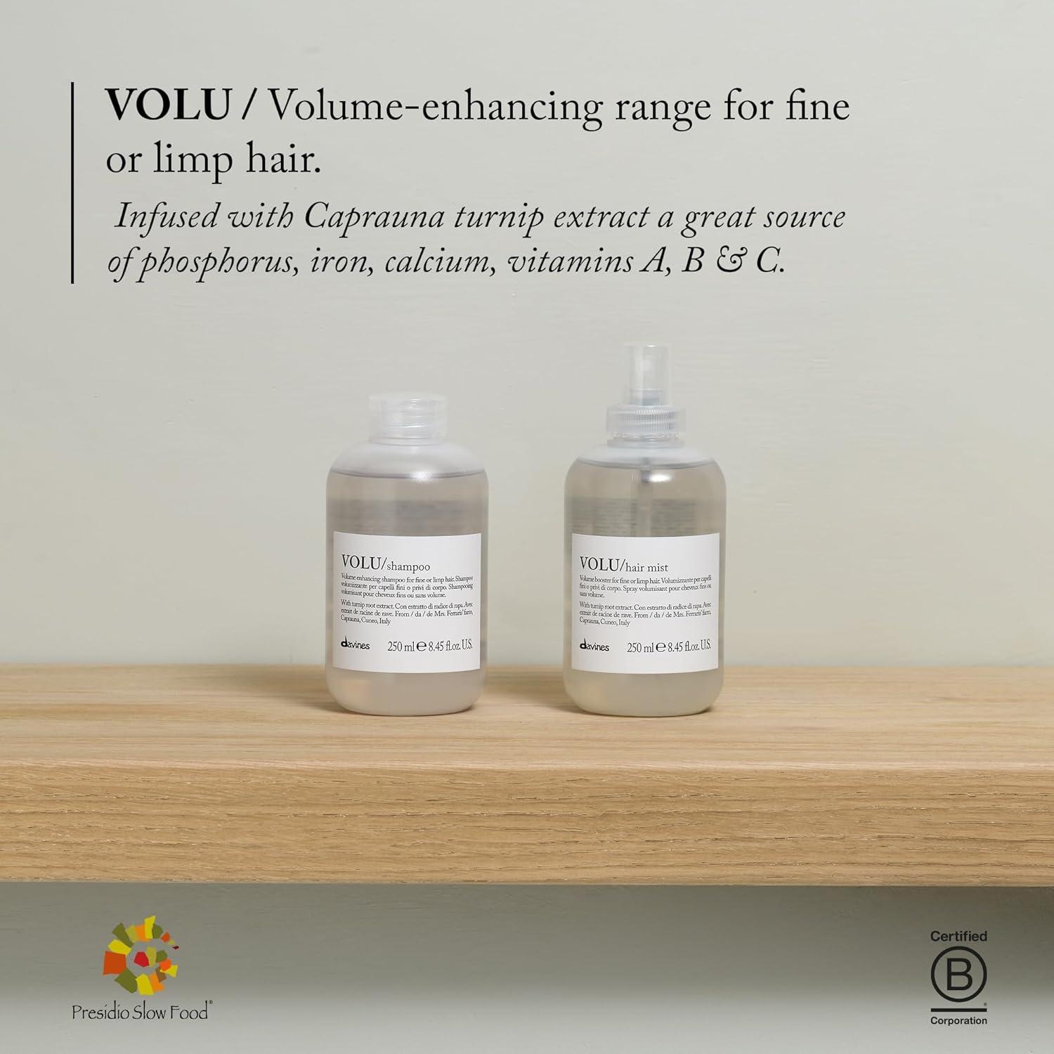 imageDavines VOLUShampoo Volumizing Cleanser for Fine or Limp Hair Gentle Root Lifting Formula for Lasting Body amp Lightness Turnip Root Extract Adds Volume amp Shine WeightlesslyOriginal