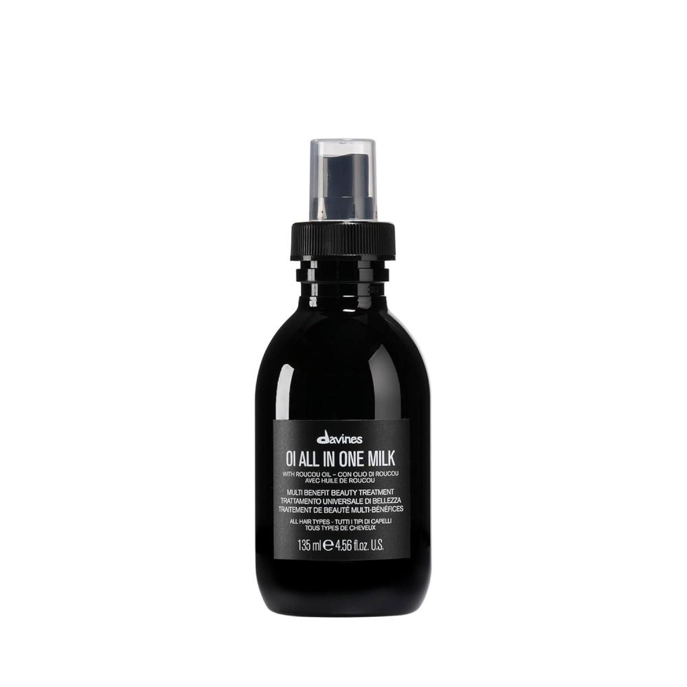 imageDavines OI All In One Milk Hair Leavein Conditioner MultiFunction Spray Treatment Detangles Controls Frizz amp Heat Protectant Weightless Antioxidant Roucou Oil FormulaFull Size