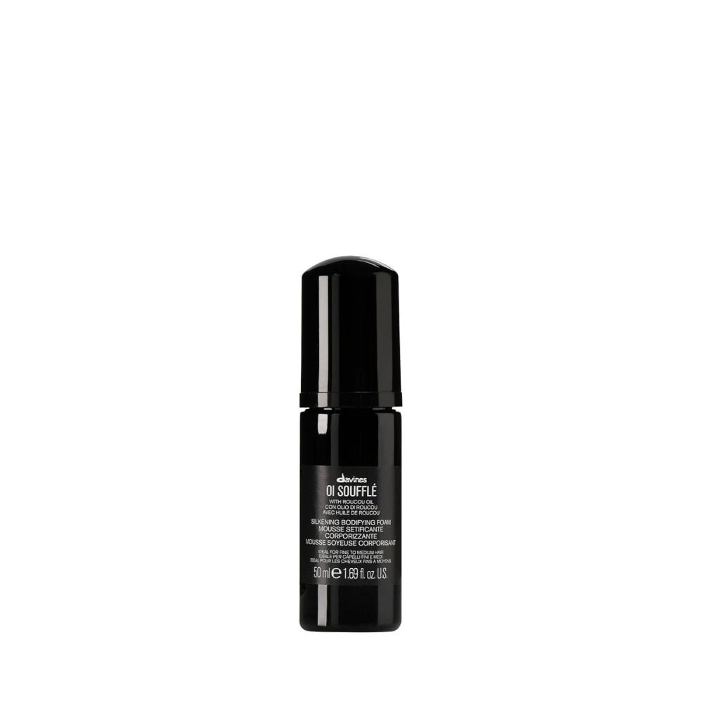 imageDavines OI Souffl Silkening Bodifying Foam for Fine to Medium Hair LiquidtoFoam LeaveIn Treatment with Chicory Root amp Roucou Oil Adds Volume Shine amp Heat Protection WeightlesslyTravel Size