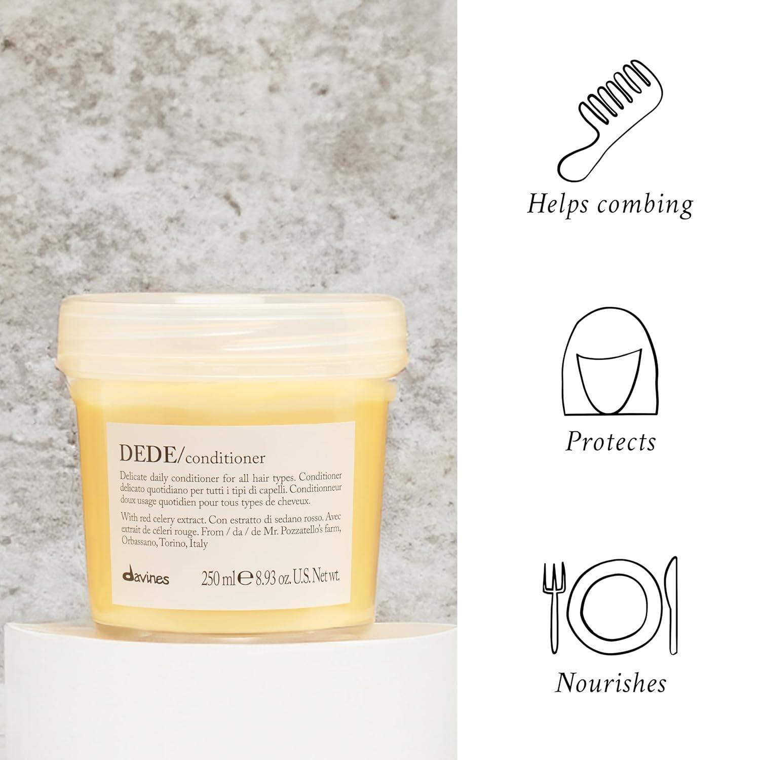 imageDavines DEDEConditioner Daily Lightweight Detangling Formula for Fine amp Medium Hair Gentle MineralRich Moisturizing Treatment with Red Celery Extract to Soften amp Hydrate WeightlesslyOriginal