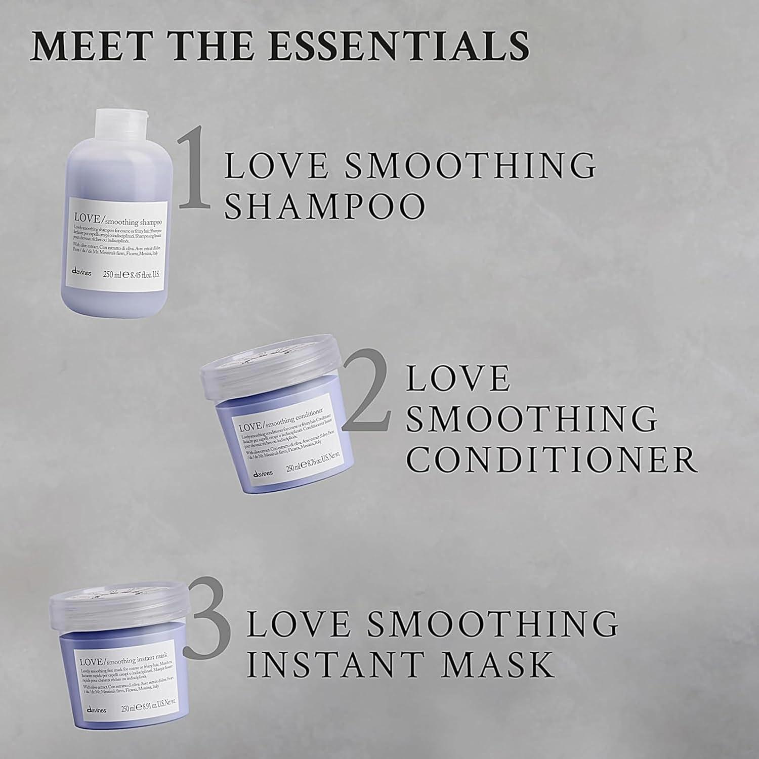 imageDavines LOVESmoothing Conditioner Rich AntiFrizz Formula for Frizzy Coarse or Unruly Hair Hydrates amp Straightens for a Sleek Shiny LookOriginal