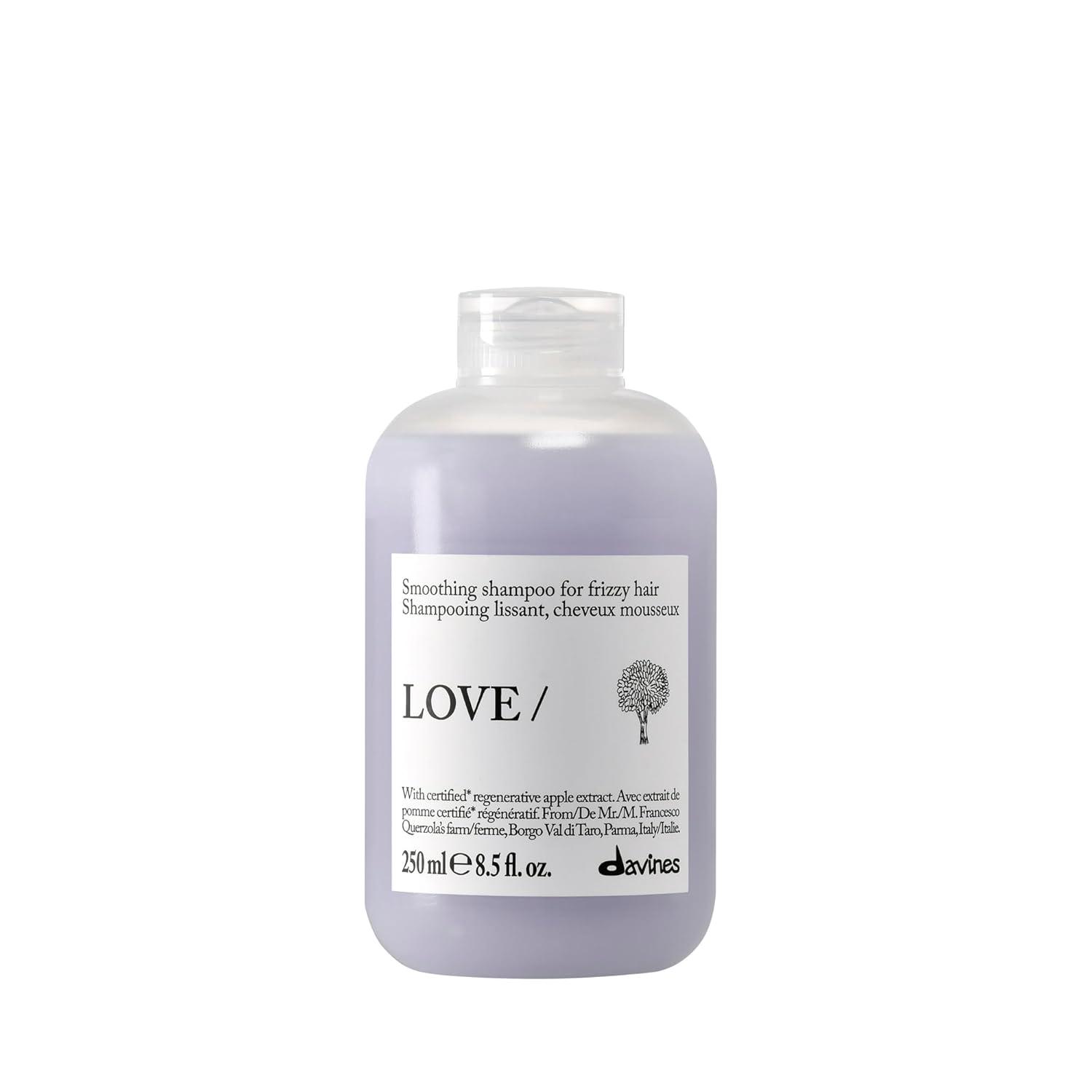 imageDavines LOVESmoothing Shampoo Gentle AntiFrizz Cleanser for Frizzy Coarse or Unruly Hair Promotes Straightening amp Shine Apple Pulp Formula for Soft Tamed amp Sleek StrandsEnhanced