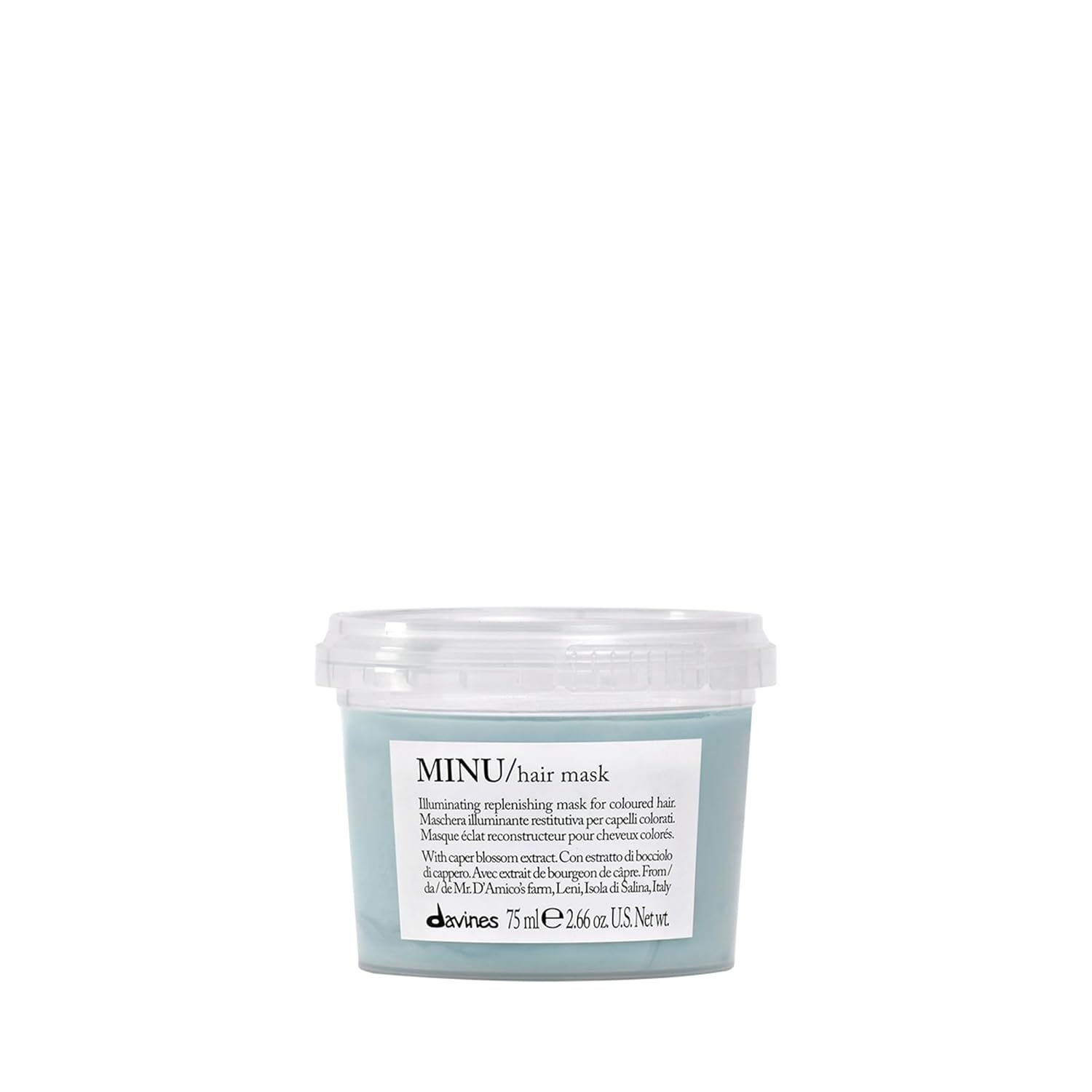imageDavines MINUHair Mask Deep Nourishing Treatment for Color Treated Hair Illuminating amp Restorative Weightless Shine amp Silky Feel with Green CoffeeOriginal